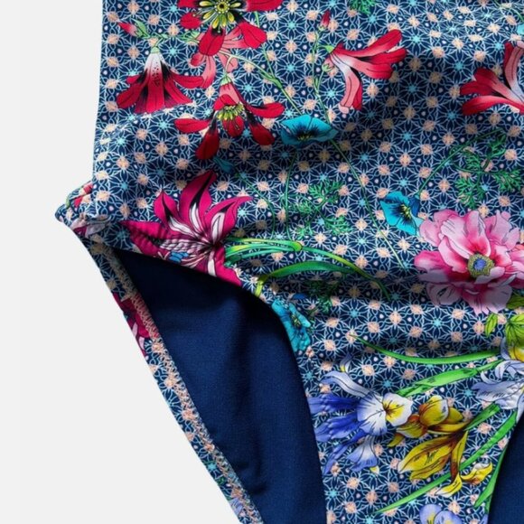 NWT Johnny Was Seaton Floral Halter One Piece, Size XS - Picture 5 of 11